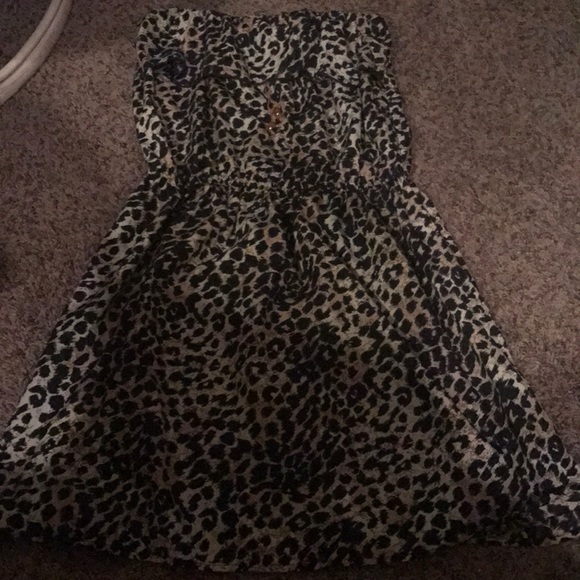 Leapord strapless dress - Picture 1 of 3
